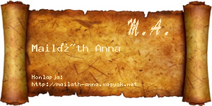 Mailáth Anna névjegykártya